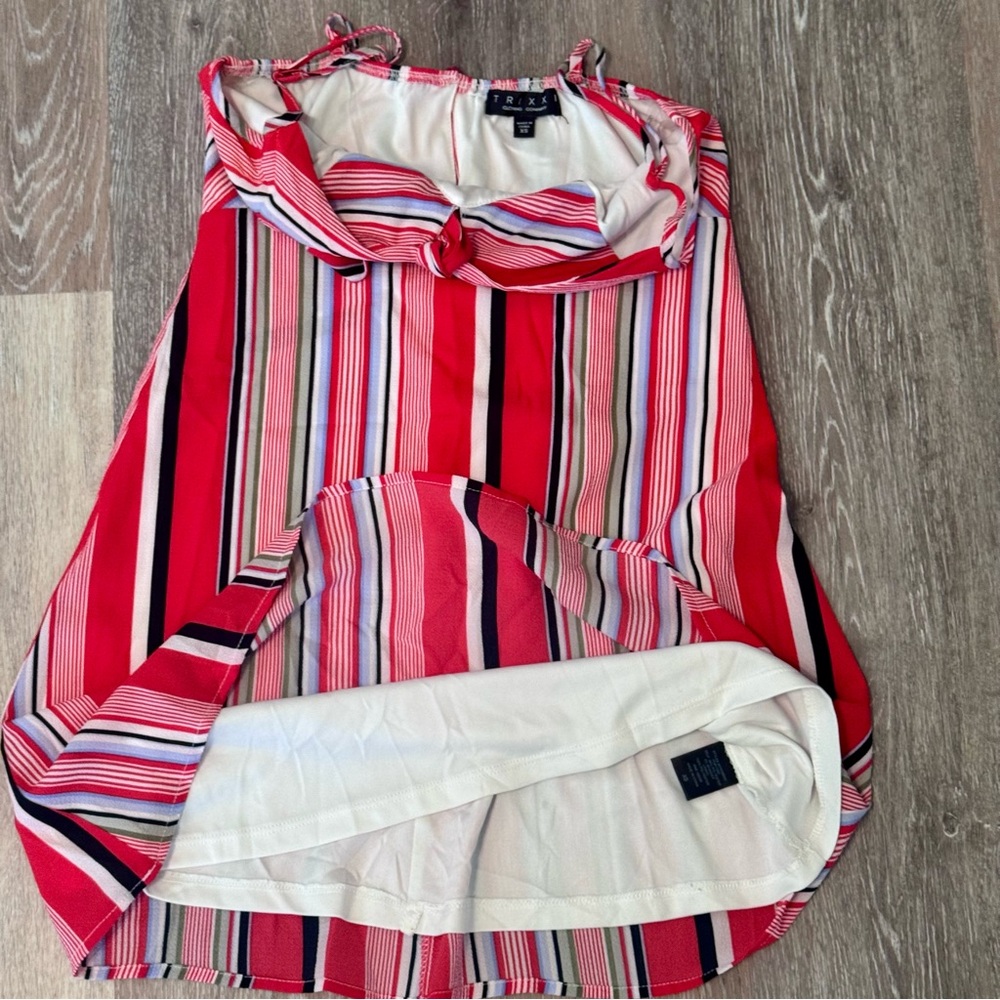 Trixxi Clothing Co. - Striped Red Multicolor Sundress - Size XS - Picture 2 of 7
